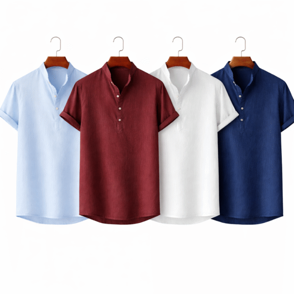 Premium Cotton Henley katua shirt
