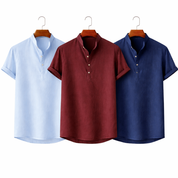 Premium Cotton Henley katua shirt