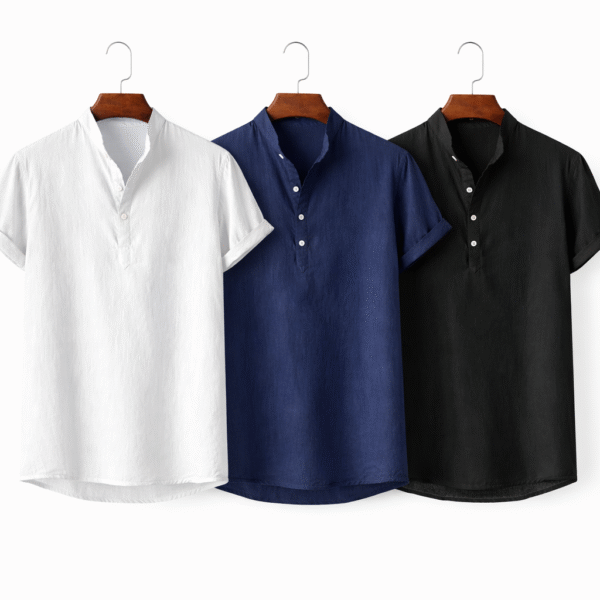 Premium Cotton Henley katua shirt